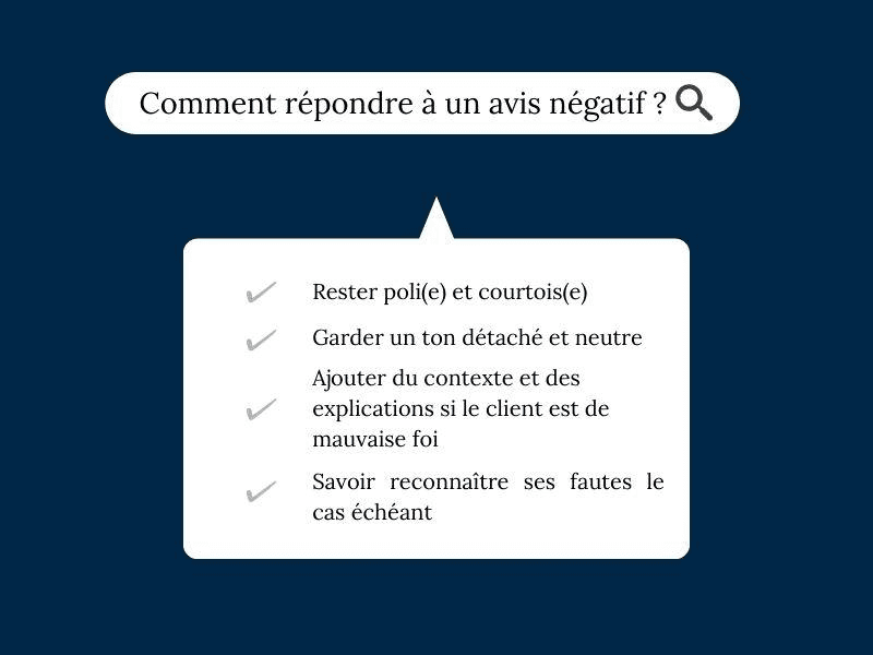 Illustration : Visualisez Répondre à un avis négatif