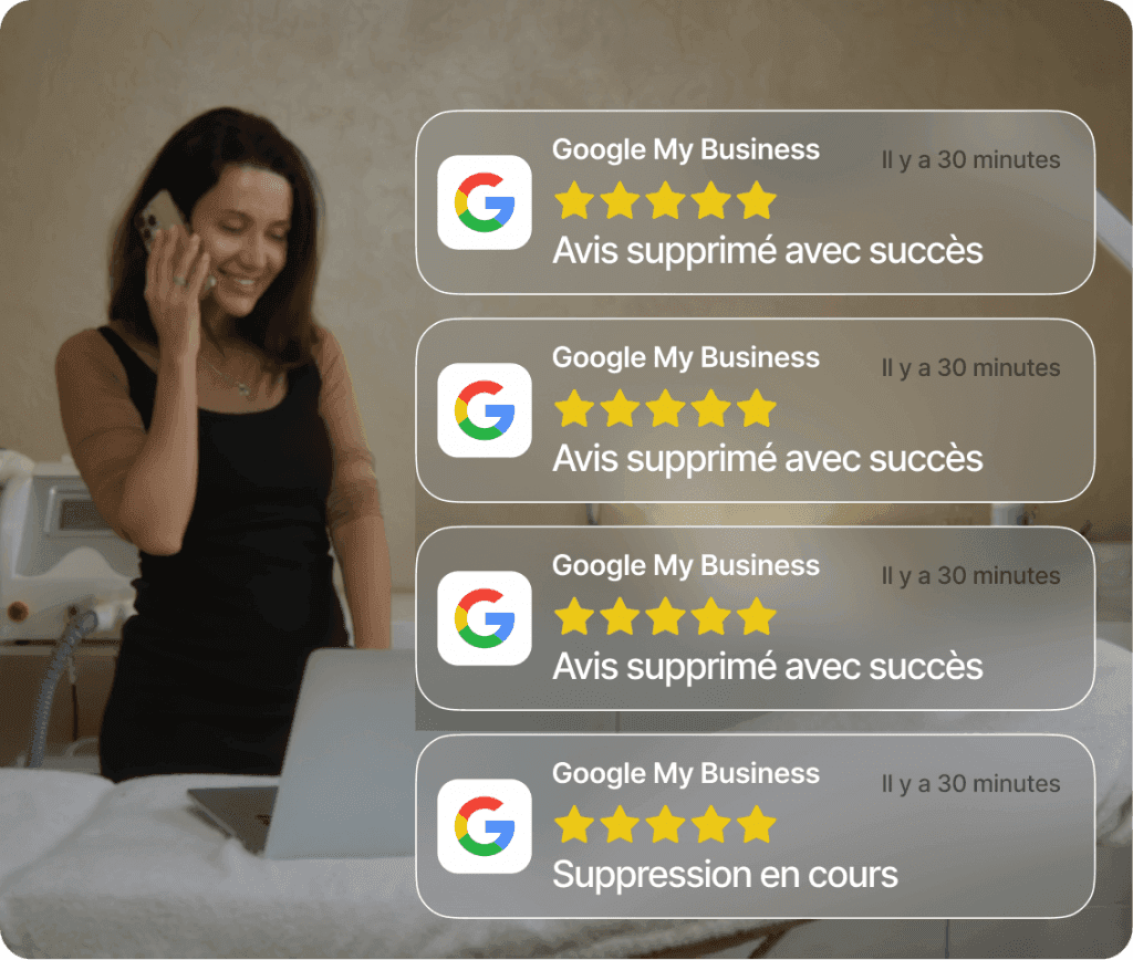 Illustration : Visualisez Supprimer un avis Google