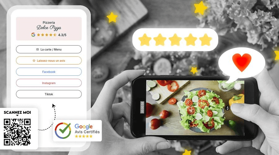 Illustration : Visualisez Avis Google restaurant